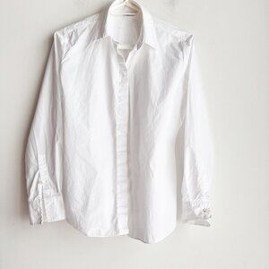 Loro Piana Classic Crisp White Long Sleeve Shirt 46